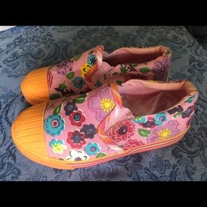 Oilily Pink Floral slip on sneakers Girls EU 35 5